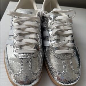 adidas Silver and White Women's Sneakers